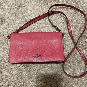 Coach Pink Crossbody - like new - used a couple of times